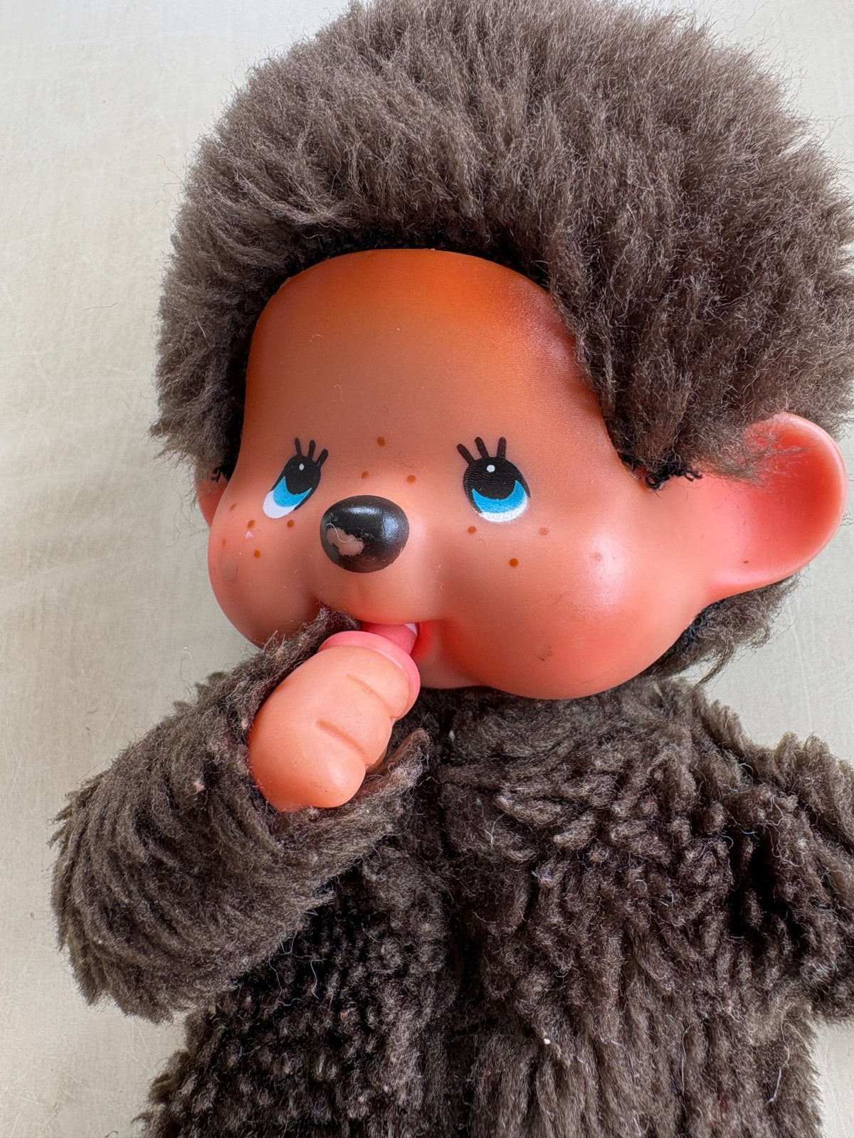 Vintage monchhichi knuffel van Sekiguchi uit 1974, Ophalen of Verzenden, Zo goed als nieuw, Pop