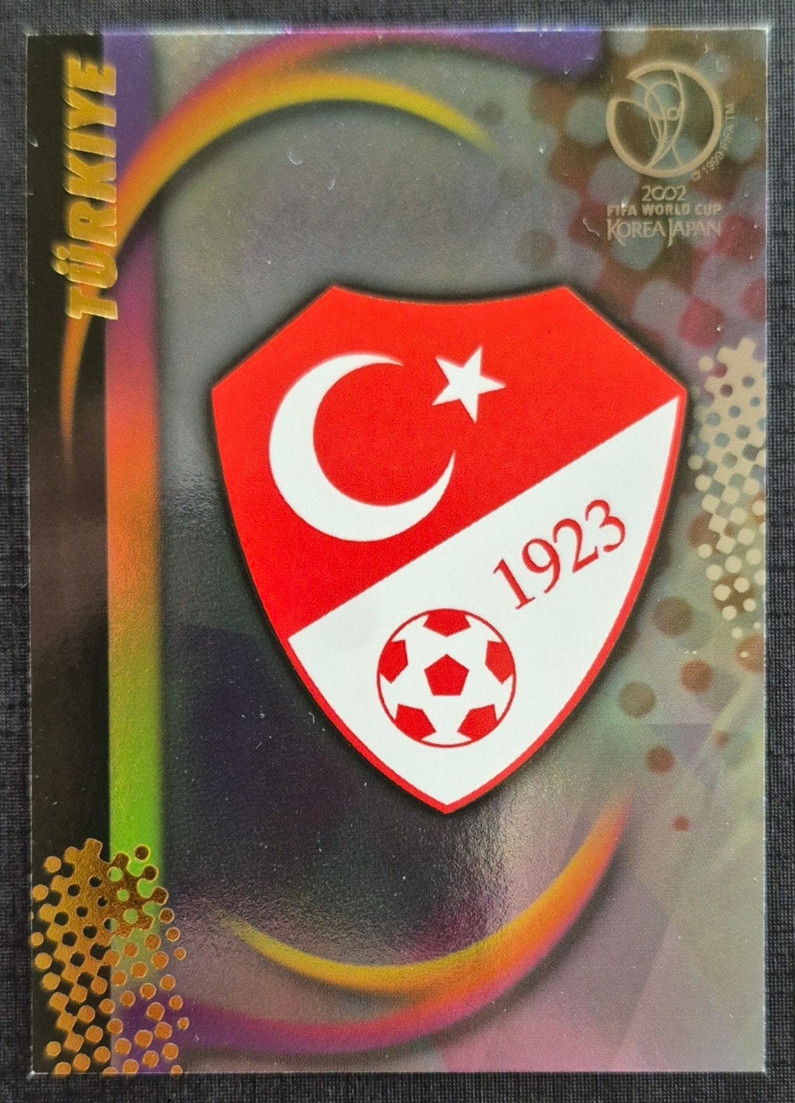 Panini embleem Turkse voetbalbond WK 2002, Verzamelen, Ophalen of Verzenden, Zo goed als nieuw, Buitenlandse clubs, Poster, Plaatje of Sticker