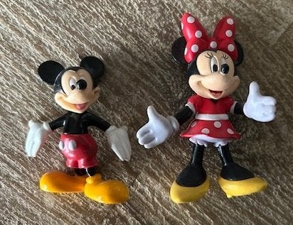 Mickey en Minni Mouse, Ophalen of Verzenden, Mickey Mouse, Zo goed als nieuw, Beeldje of Figuurtje