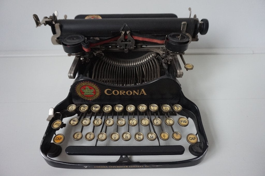 Typemachine Corona 1917 originele handleiding koffer vintage, Diversen, Typemachines, Ophalen, Gebruikt