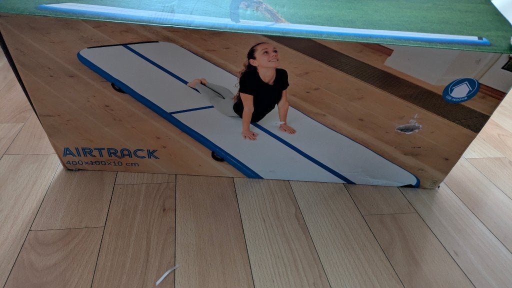 Airtrack 400x100x10 cm, Ophalen, Blauw, Materiaal, Nieuw
