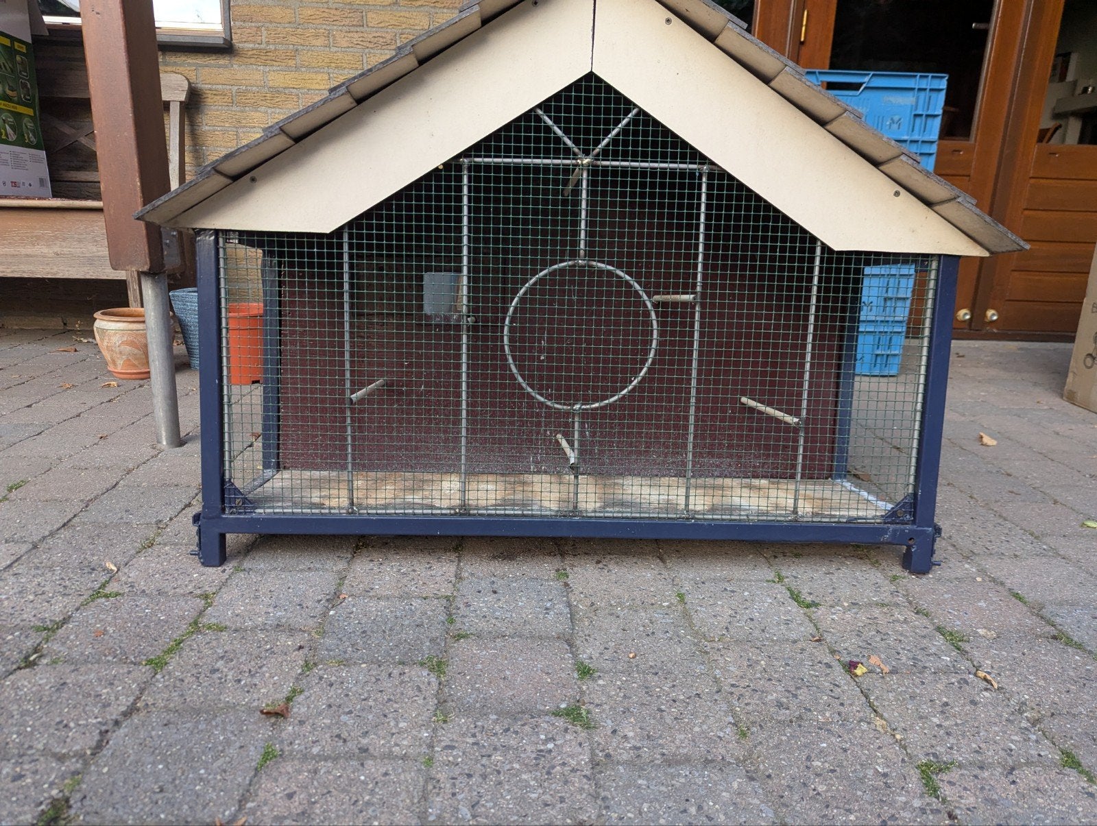 Vogelhok metaal met uitneembare zijkanten, Ophalen of Verzenden, Metaal, Vogelkooi
