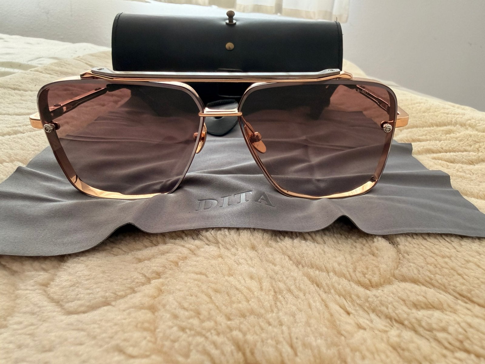 DITA Mach stijl zonnebril goud – high quality, Overige merken, Zonnebril, Zwart, Nieuw