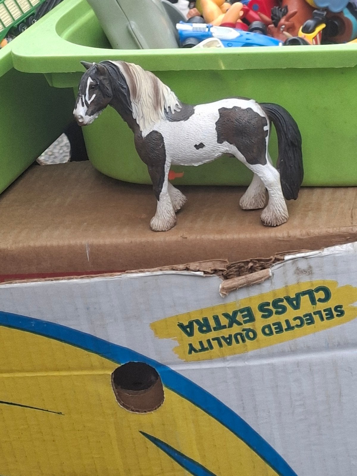 Schleich tinker hengst bruin/wit, Ophalen of Verzenden, Zo goed als nieuw, Paard, Beeldje of Figuurtje