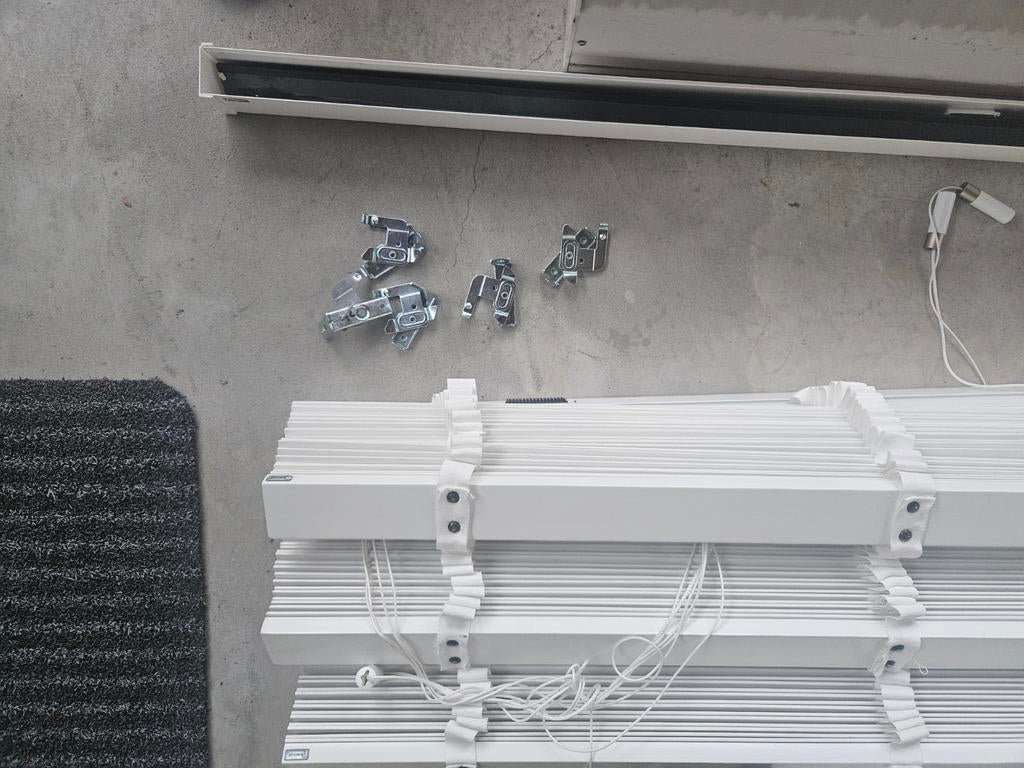 3 houten jaloezieën, Ophalen, Wit, 50 tot 100 cm, Zo goed als nieuw