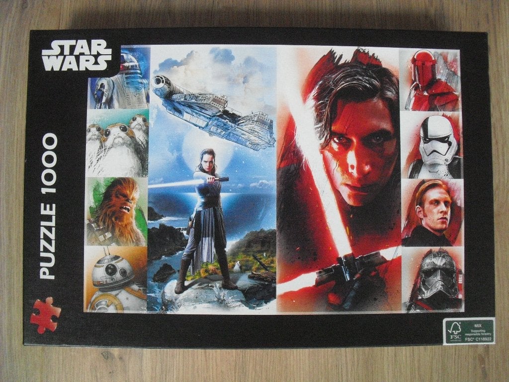 Star Wars puzzel 1000 stukjes legpuzzel Disney made Poland, Ophalen of Verzenden, Zo goed als nieuw, Overige typen