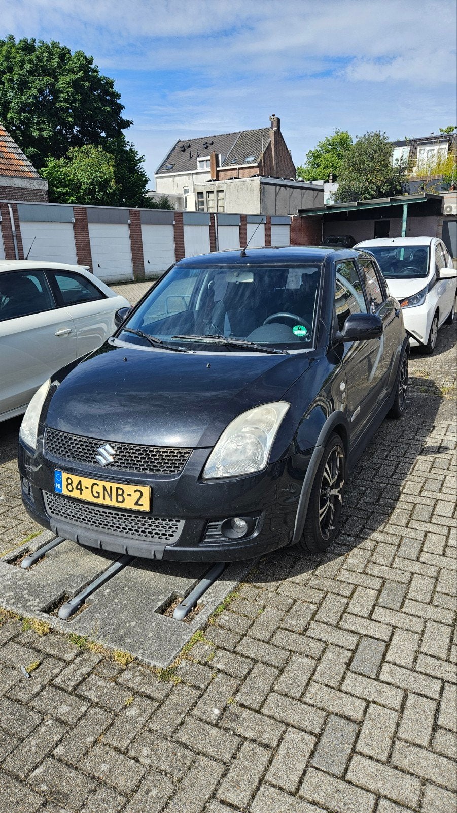 Suzuki Swift 1.3 5D 2008 Zwart (sportuitvoering!), Auto's, Voorwielaandrijving, Stof, 40 €/maand, Zwart