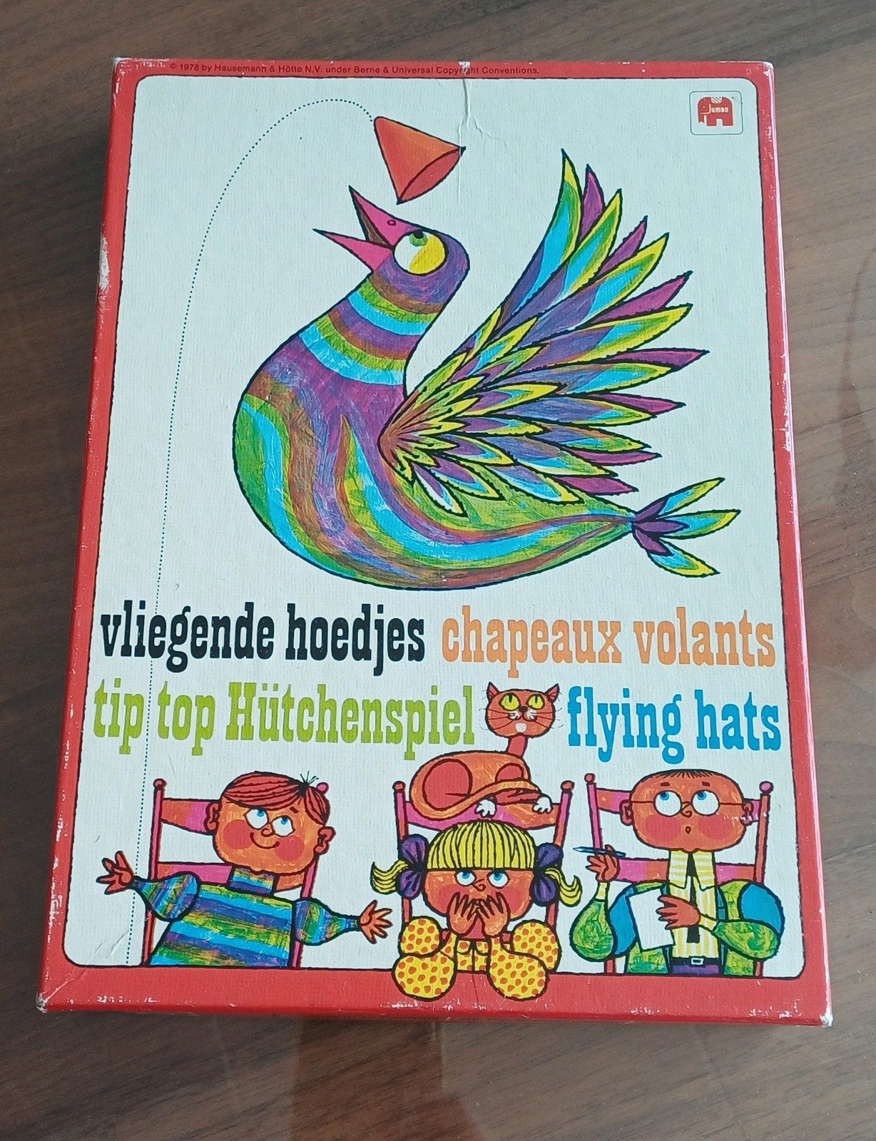 Vliegende Hoedjes Tip Top Hütchenspiel - Vintage Spel, Een of twee spelers, Ophalen of Verzenden, Gebruikt, Hema