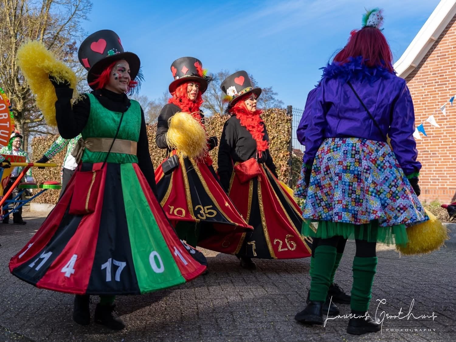 Carnavalsjurk - Casino Thema, Ophalen, Carnaval, Maat 42/44 (L), Kleding
