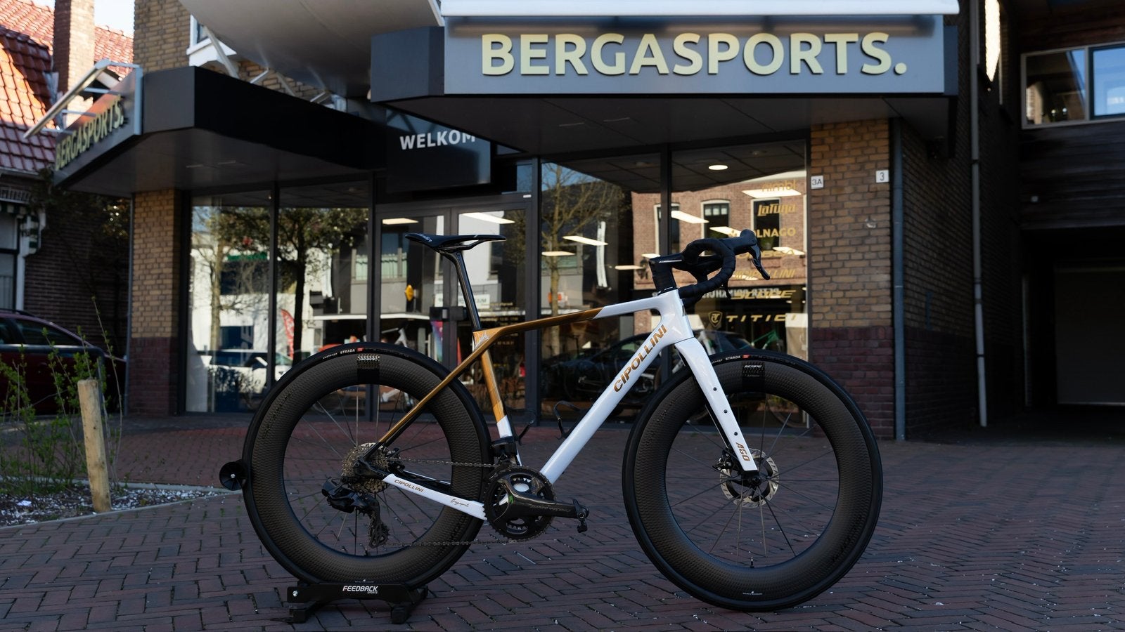 Cipollini ago medium wit/goud campagnolo super record 2x13, C, C, Ophalen of Verzenden, Zo goed als nieuw