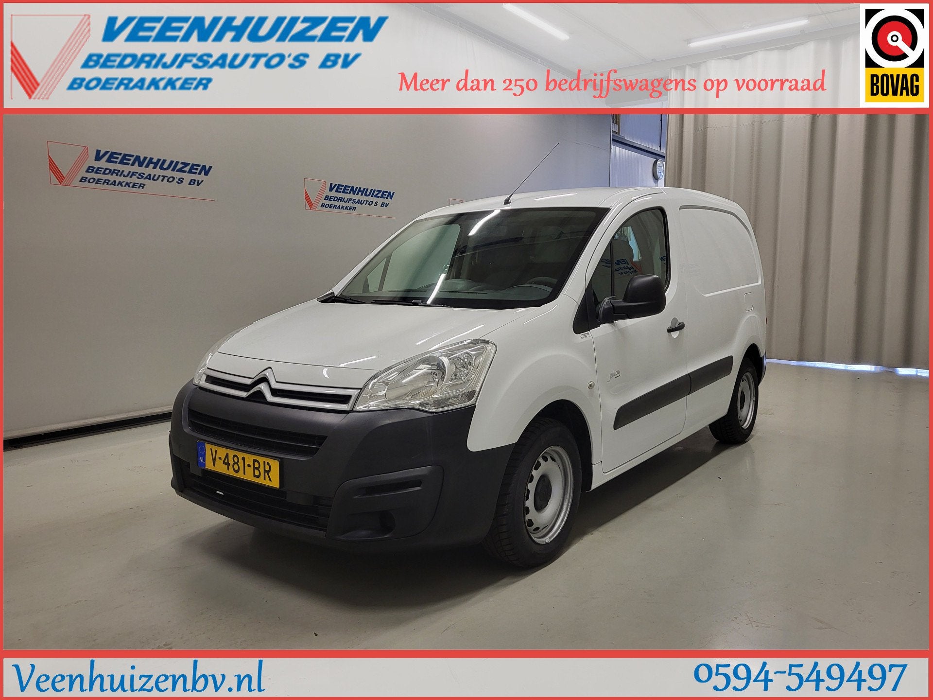 Citroën Berlingo 1.6BlueHDI 75pk Euro 6! (bj 2016), Voorwielaandrijving, 4 cilinders, Citroën, Origineel Nederlands