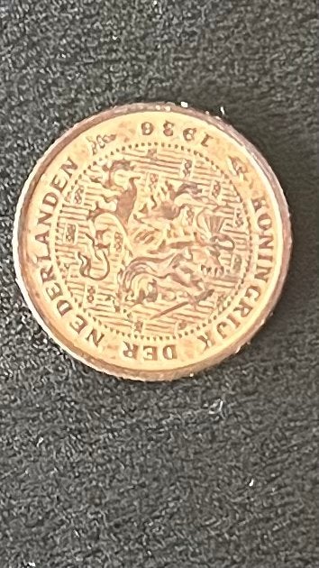 Nederland 1/2 cent 1936 Koningin Wilhelmina, Ophalen of Verzenden, Koningin Wilhelmina, Overige waardes, Losse munt