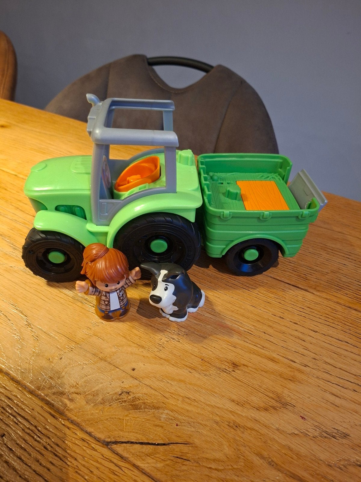 Fisher-Price Little People Tractor met aanhanger en figuren, Ophalen of Verzenden, Zo goed als nieuw