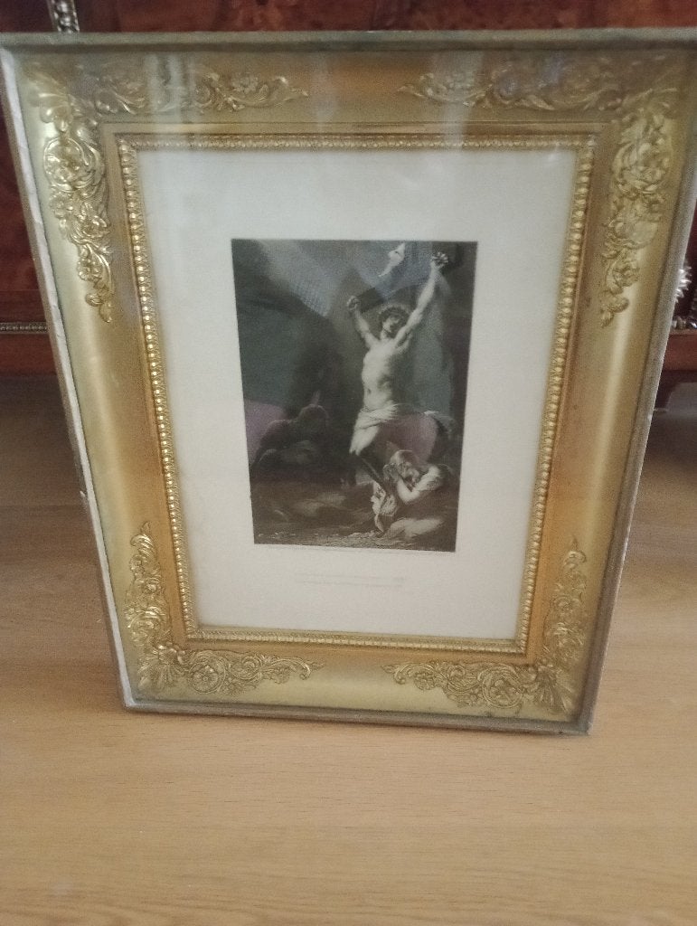 antieke lijst, Antiek en Kunst, Kunst | Schilderijen | Klassiek, Ophalen, Achter glas