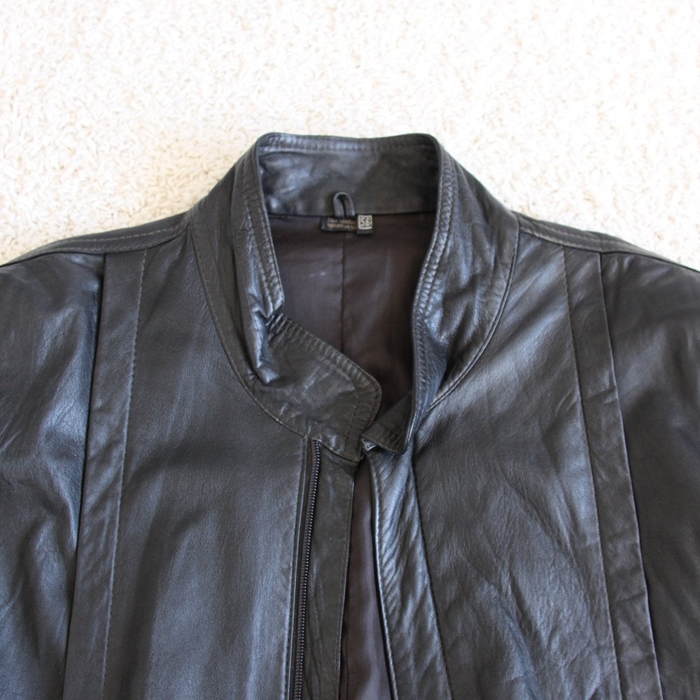 Mooie Lederen Heren Jas285* (Maat 56) € 70,-, Zwart, Ophalen of Verzenden, Zo goed als nieuw, Maat 56/58 (XL)