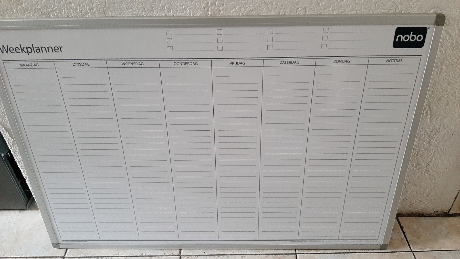Weekplanner van Nobo..92x62 cm, Ophalen