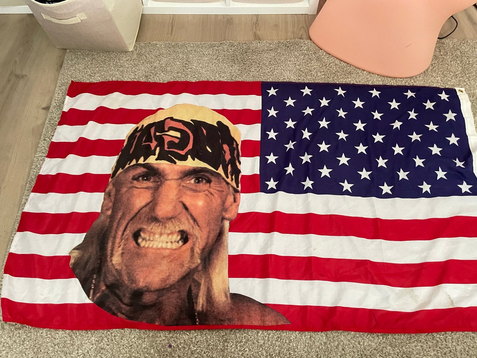 Hulk Hogan vlag WWE WWF, Ophalen of Verzenden