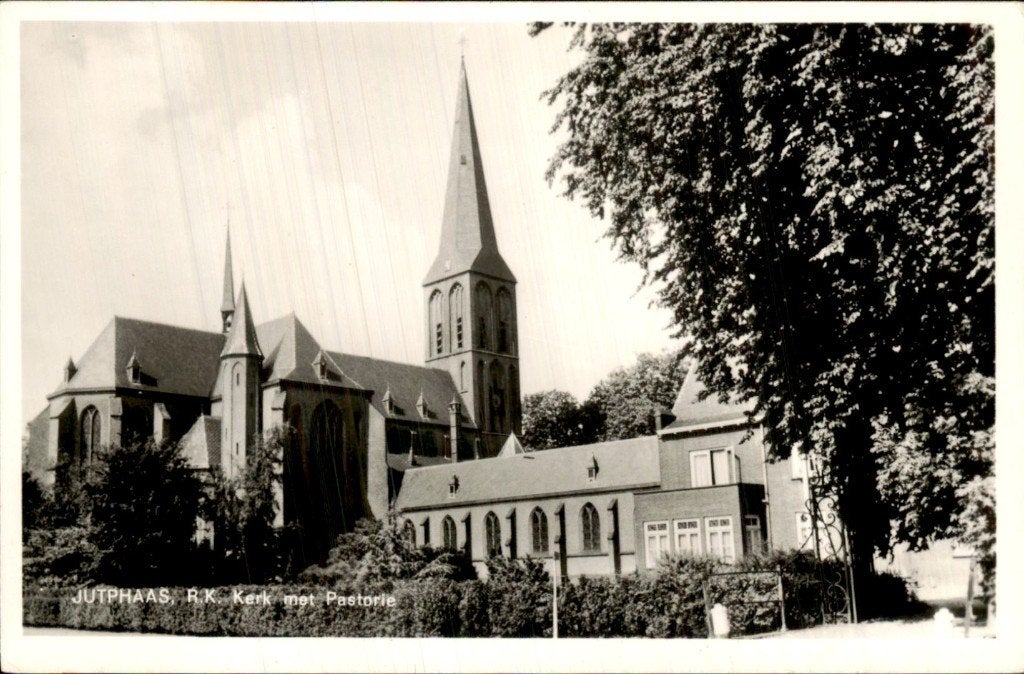 Jutphaas - R.K. Kerk - Pastorie, Verzamelen, Ophalen of Verzenden, 1940 tot 1960, Gelopen, Utrecht