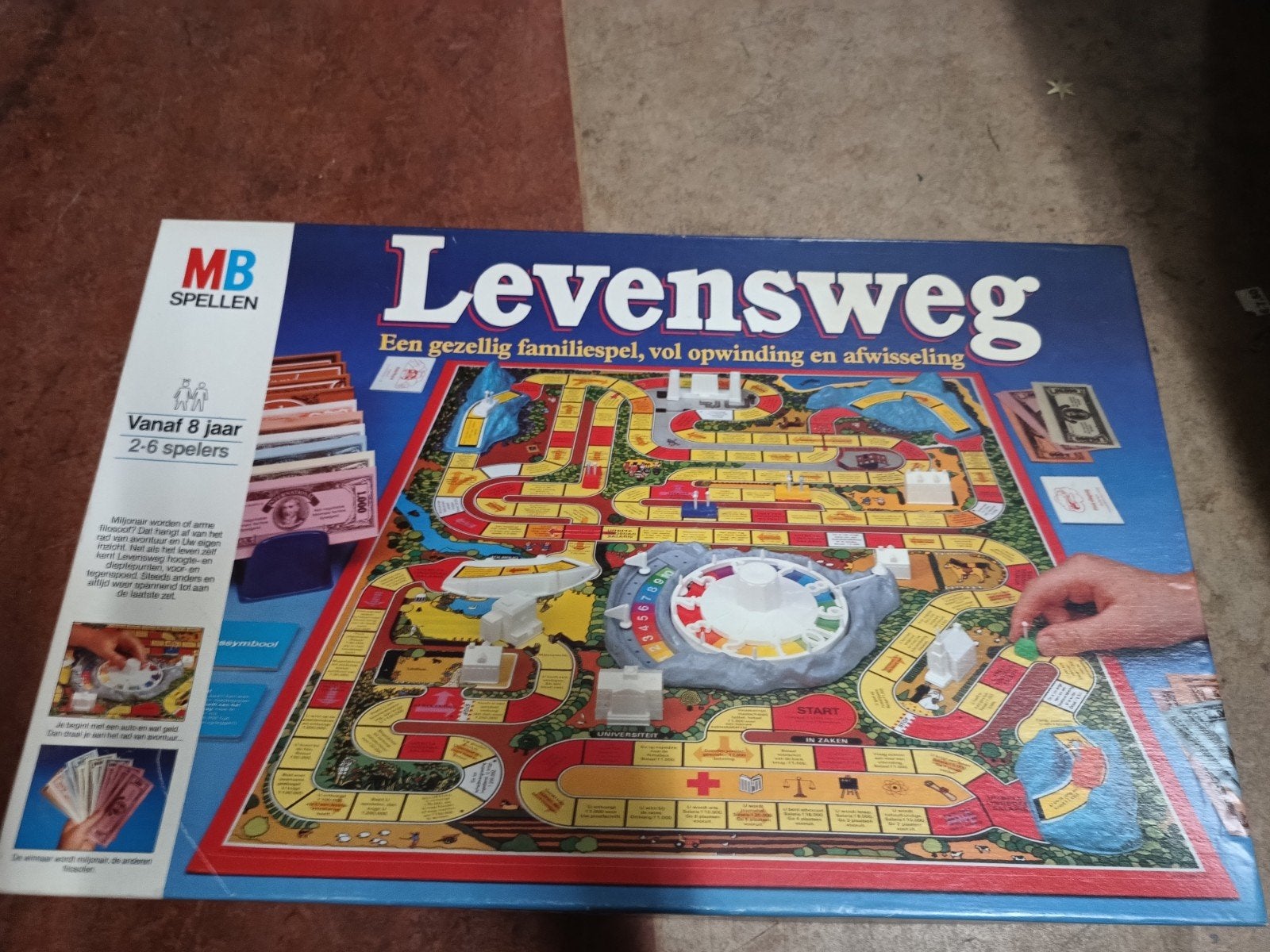 Levensweg Bordspel - Klassiek Familiespel van MB Spellen, Vijf spelers of meer, Ophalen of Verzenden, Zo goed als nieuw, MB Spellen