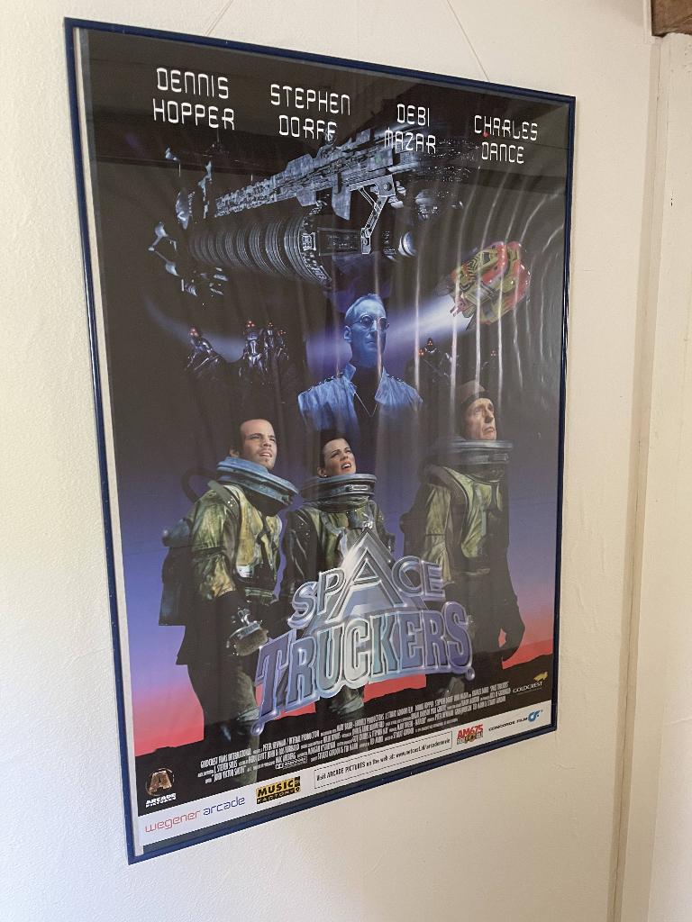 Space Truckers Vintage Film Poster 100x70cm, Verzamelen, Ophalen, Rechthoekig Staand, Met lijst, Zo goed als nieuw
