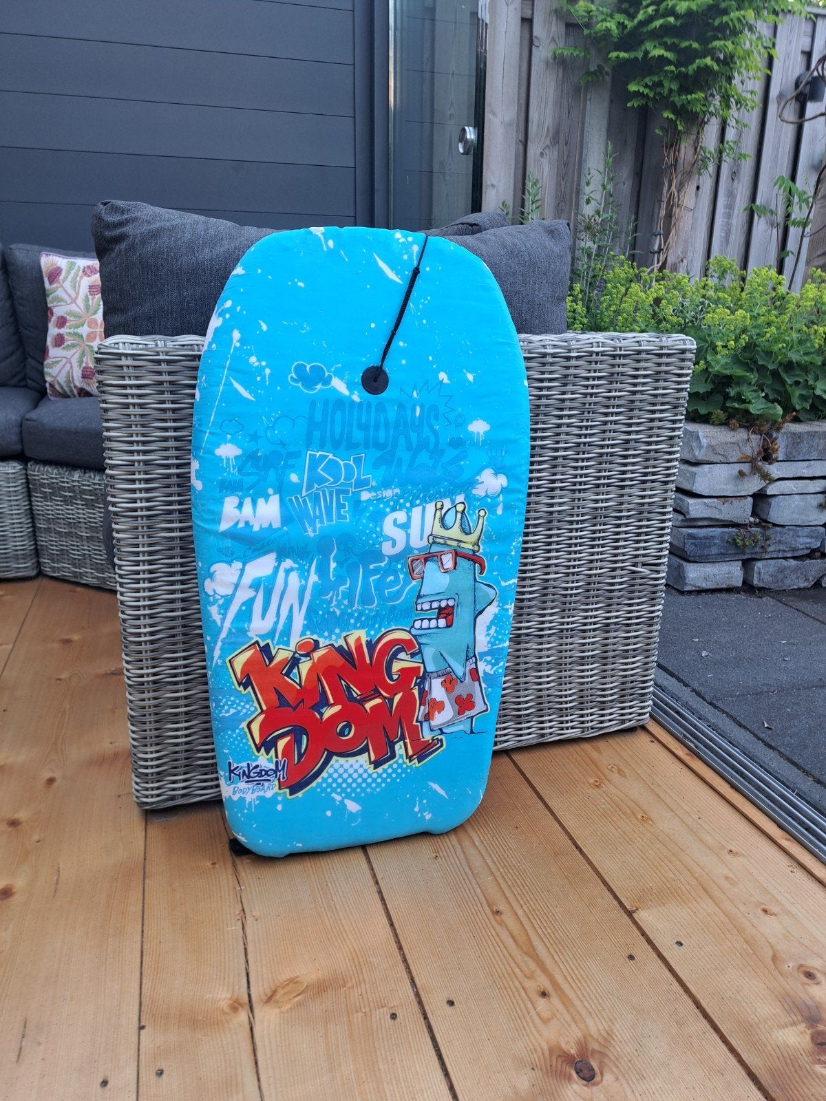 Bodyboard voor kinderen (ca. 6-8 jaar) - Blauw met print, Ophalen, Gebruikt, Overige typen, Met koord