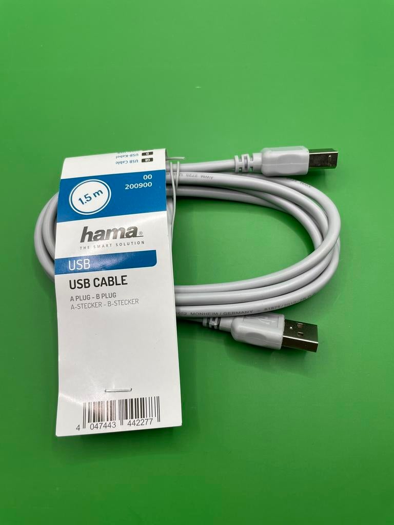 Nieuw USB-kabel A -plug B- plug 1,5 meter, Ophalen of Verzenden, Nieuw