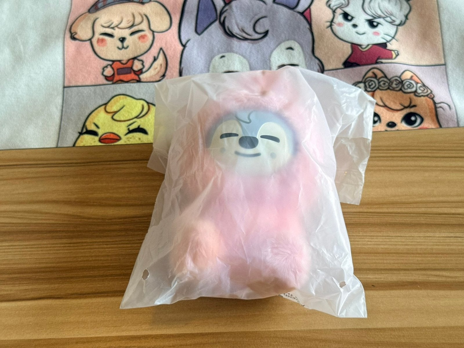 Stray Kids Wolfchan skzoo plush toy version, Ophalen of Verzenden, Zo goed als nieuw, Foto of Kaart