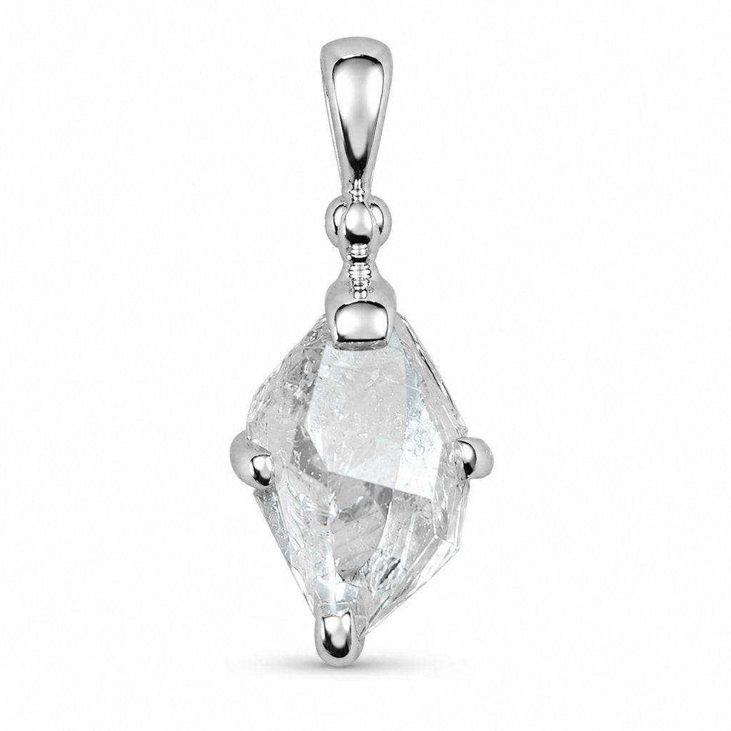 Ruwe Herkimer Diamant Hanger Ming - Echt Zilver, Info@sacredstones.nl, Verzenden, Nieuw, Met edelsteen