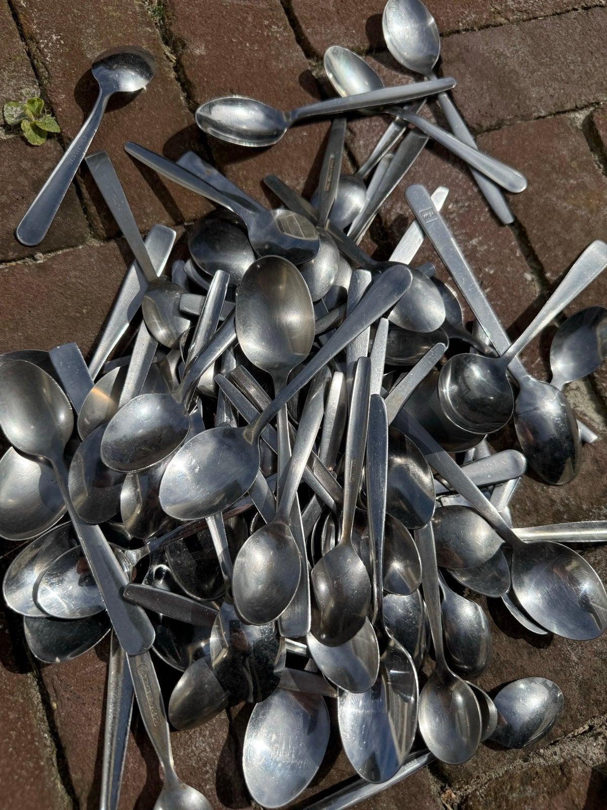 Partij van 50 diverse vintage lepels, Ophalen of Verzenden