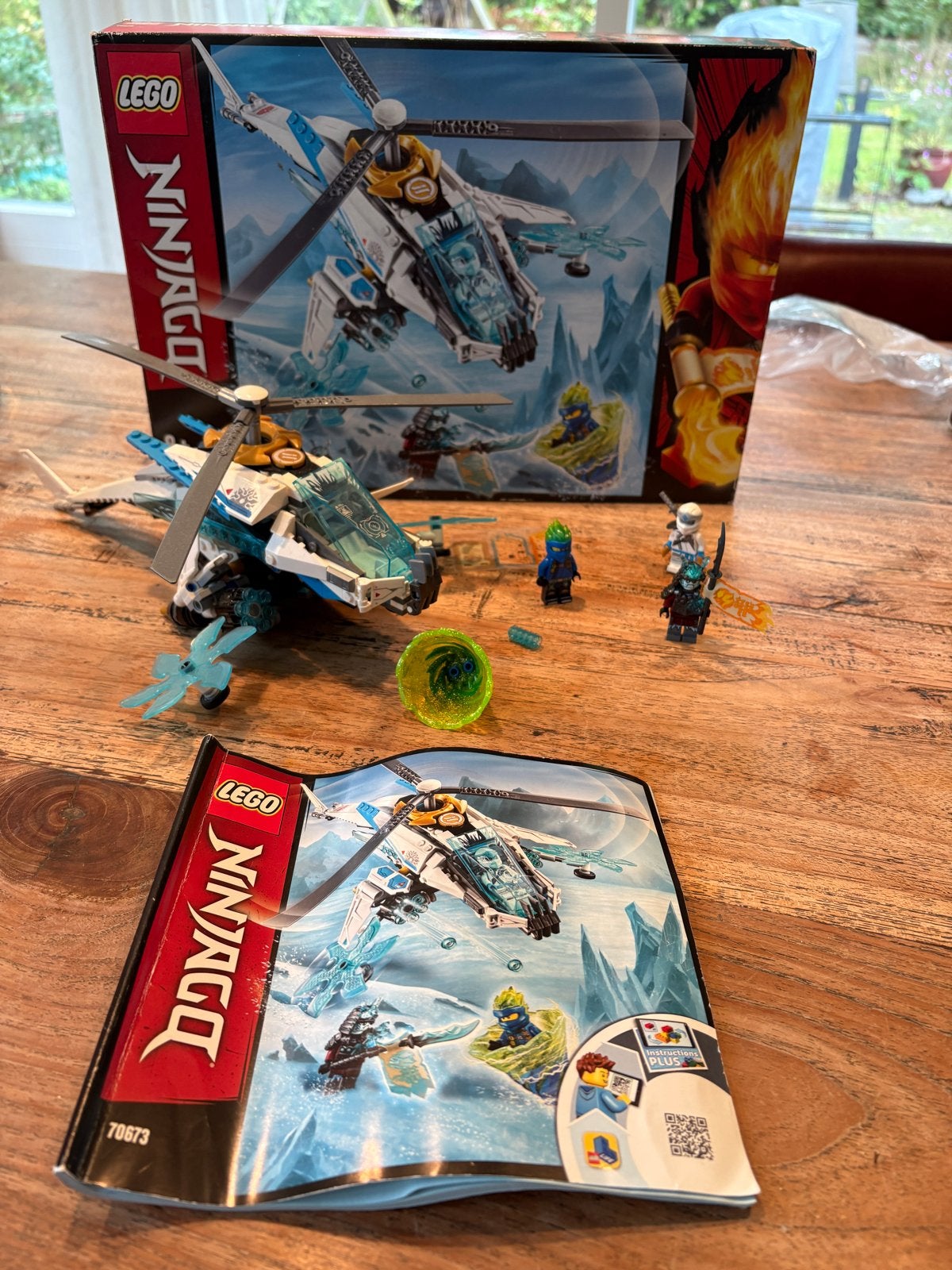 Lego Ninjago 70673 Shuricopter met doos en instructies, Lego, Ophalen of Verzenden, Zo goed als nieuw, Compleet