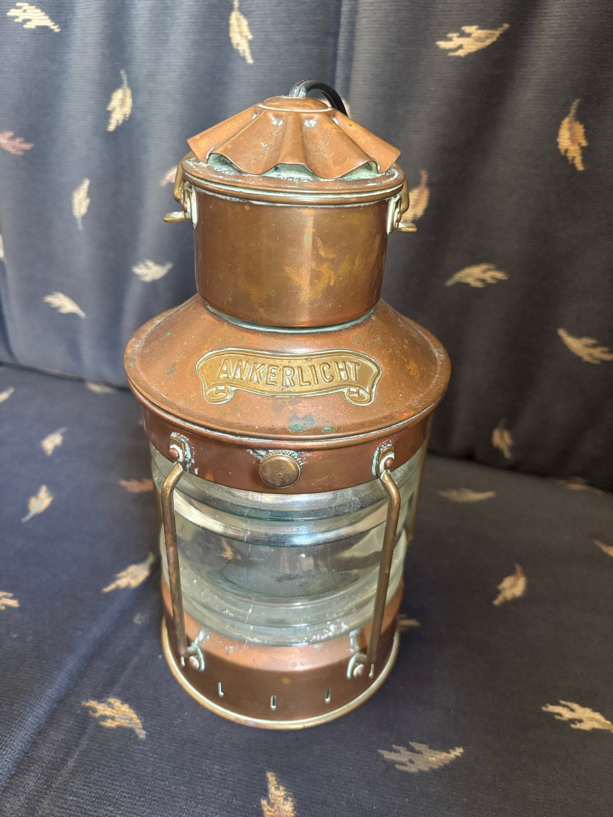 Vintage Koperen Ankerlicht Scheepslamp, Antiek en Kunst, Ophalen