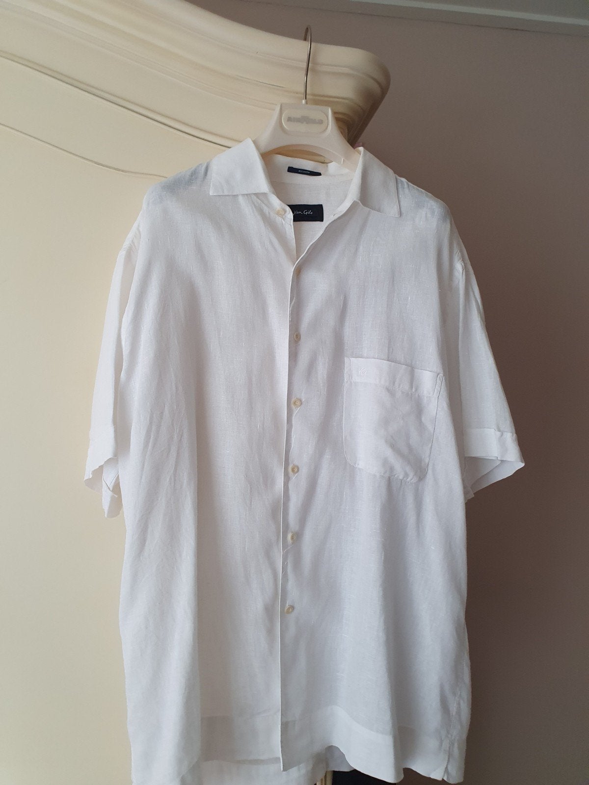 Van Gils Linnen Overhemd Maat 42 - Nieuwstaat, Kleding | Heren, Overhemden, Wit, Nieuw, Halswijdte 41/42 (L), Van Gils