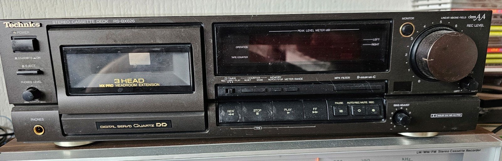 Technics RS-BX626 Stereo Cassettedeck, Ophalen of Verzenden, Enkel, Overige merken, Tiptoetsen