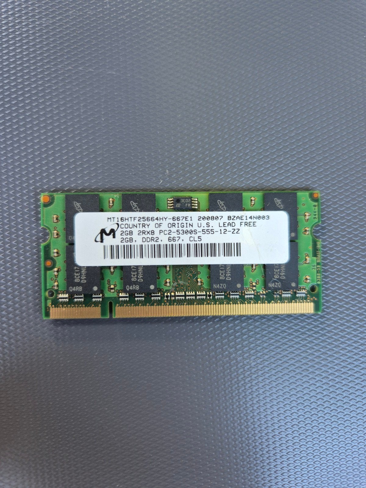 2GB DDR2 RAM Geheugenmodule voor Laptop, Gebruikt, Ophalen of Verzenden, DDR2, 2 GB