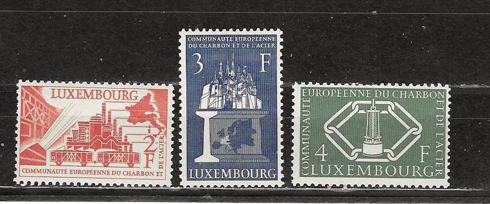 Luxemburg 552-554 postfris 554 boven mindere tanding, Ophalen of Verzenden, Luxemburg, Postfris