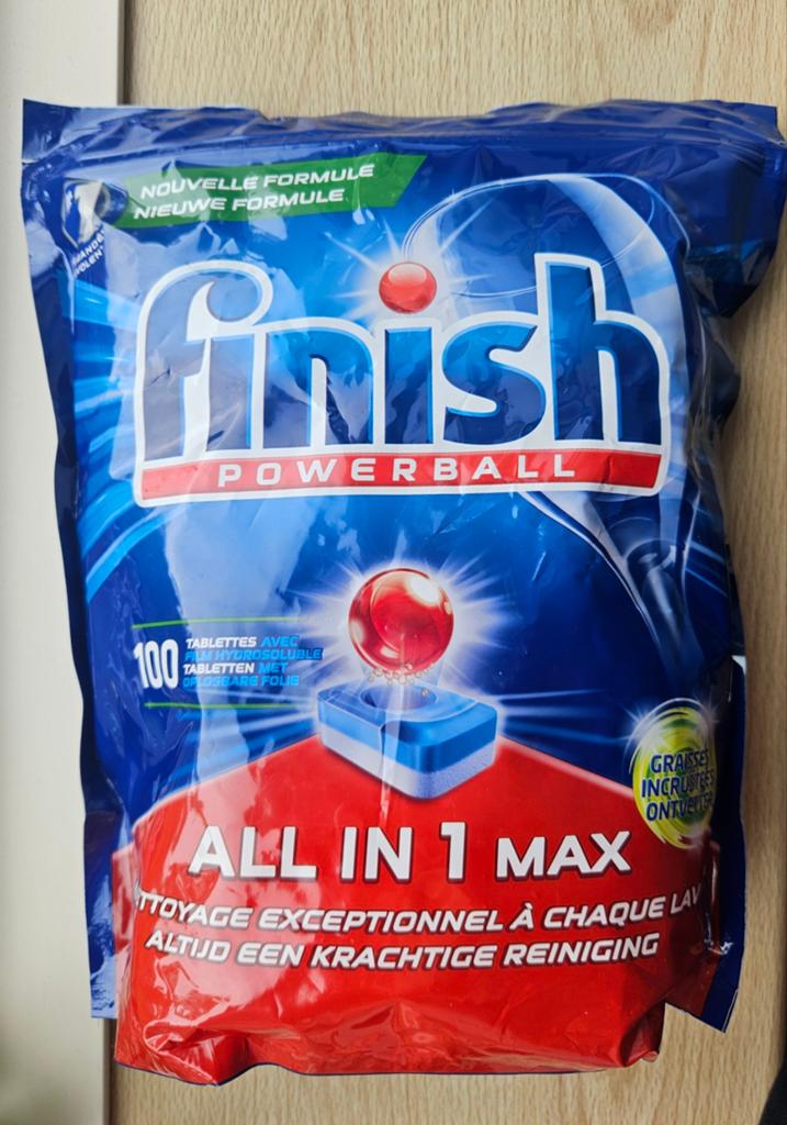 Finish All in 1 Max vaatwastabletten ontvetter 100 stuks, Ophalen of Verzenden