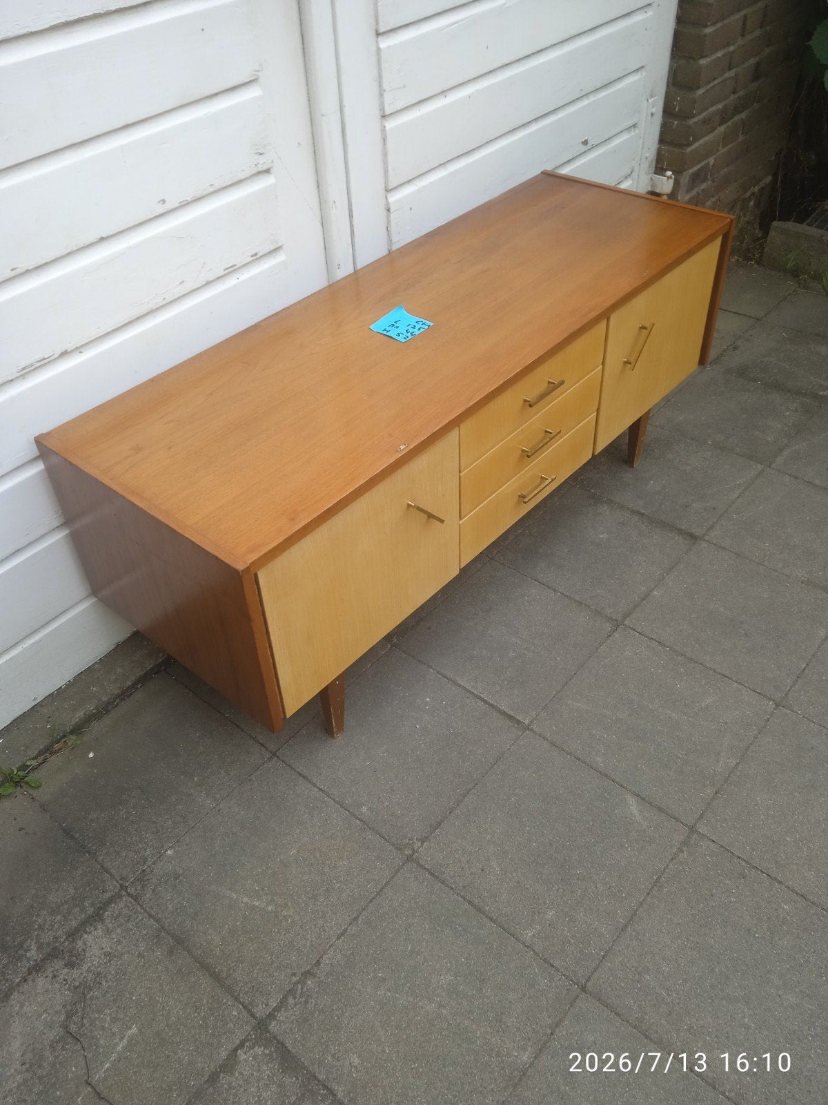 low board side board tv kast spiegel kast jaren ’50, Ophalen