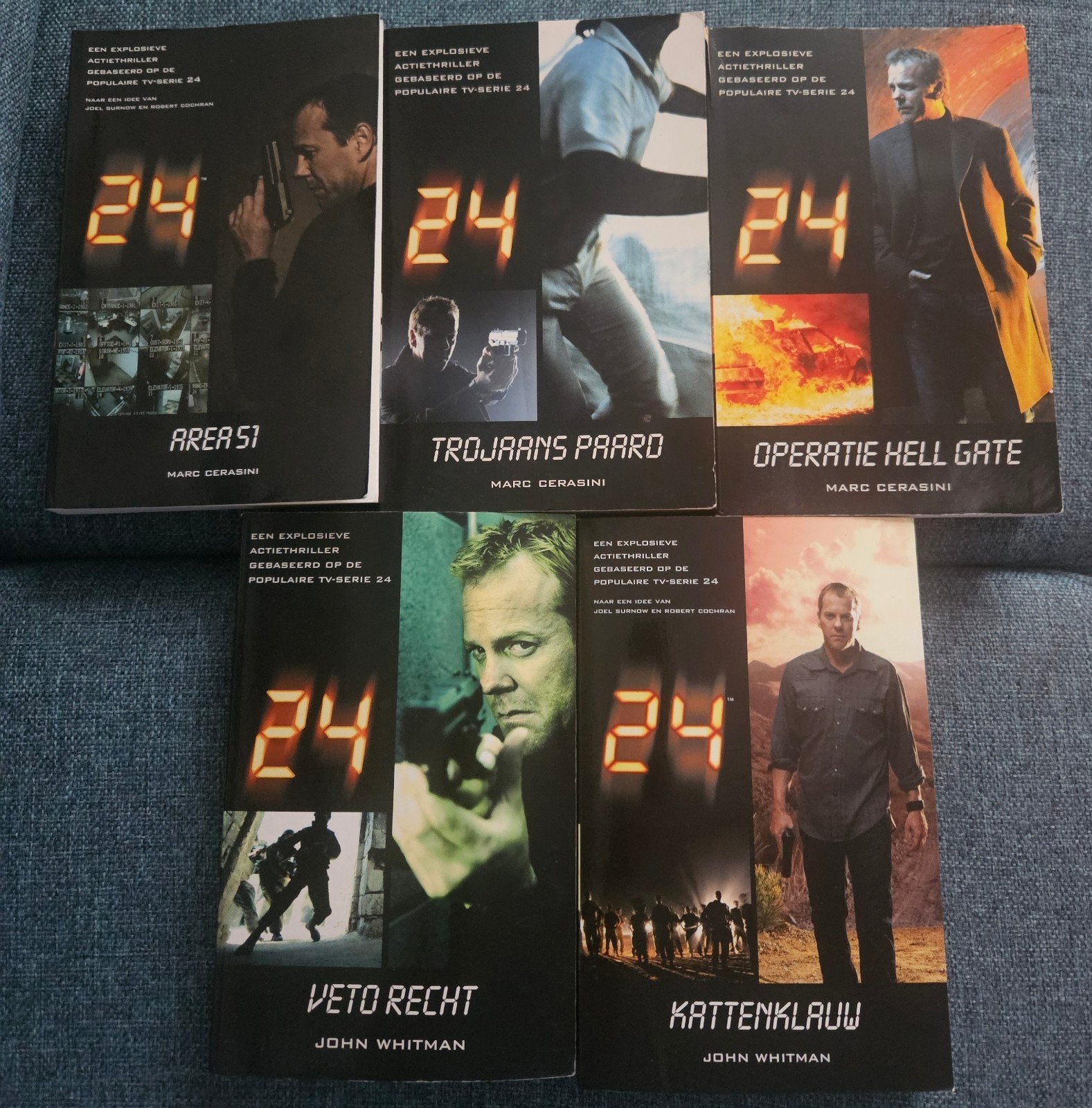 24: Actiethrillers (5x) gebaseerd op de populaire tv-serie, Boeken, Ophalen of Verzenden, Gelezen, John Whitman, Marc Cerasini