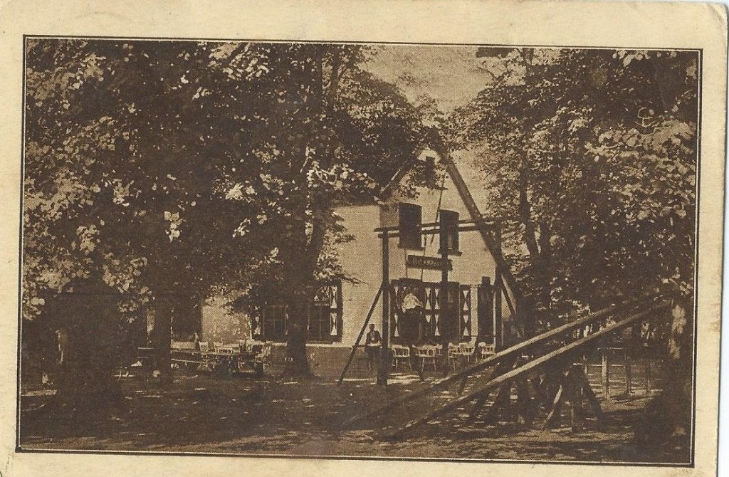 ANSICHTKAART NAARDEN OUD VALKEVEEN Pannekoekhuis, Ophalen of Verzenden, Gelopen, Noord-Holland
