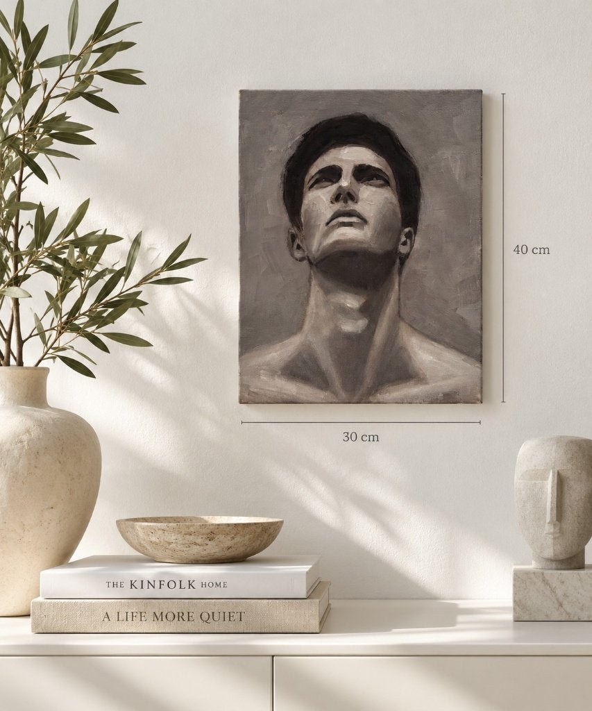 Origineel portret op doek – gesigneerd Erik B, Antiek en Kunst, Ophalen of Verzenden