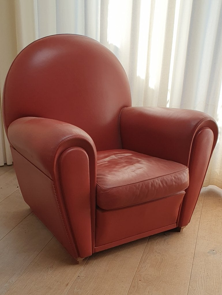 Poltrona Frau - Vanity Fair, Huis en Inrichting, Fauteuils, Ophalen, Zo goed als nieuw, Leer, 75 tot 100 cm
