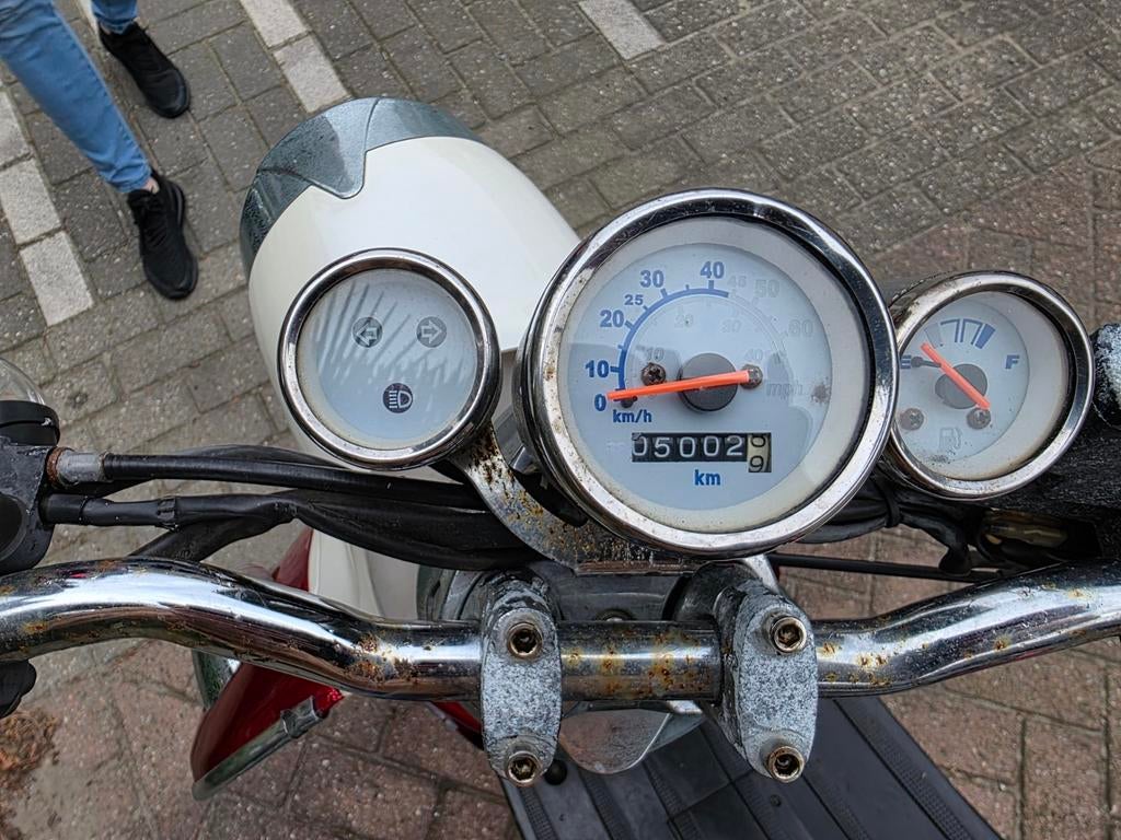 Berini Dolce Vita Scooter - Rood/Wit snor blauw kenteken, Ophalen of Verzenden, Gebruikt, Benzine, Overige merken