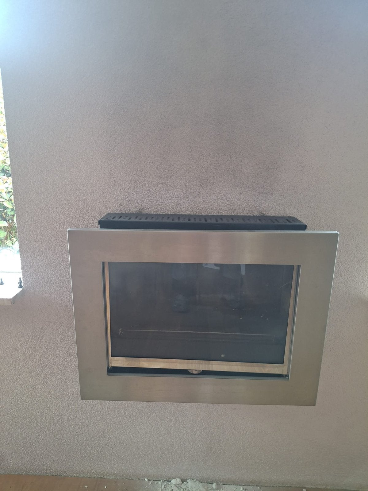 Moderne Inbouw Gaskachel - RVS Look, Ophalen, Gebruikt, Gas, Inbouw