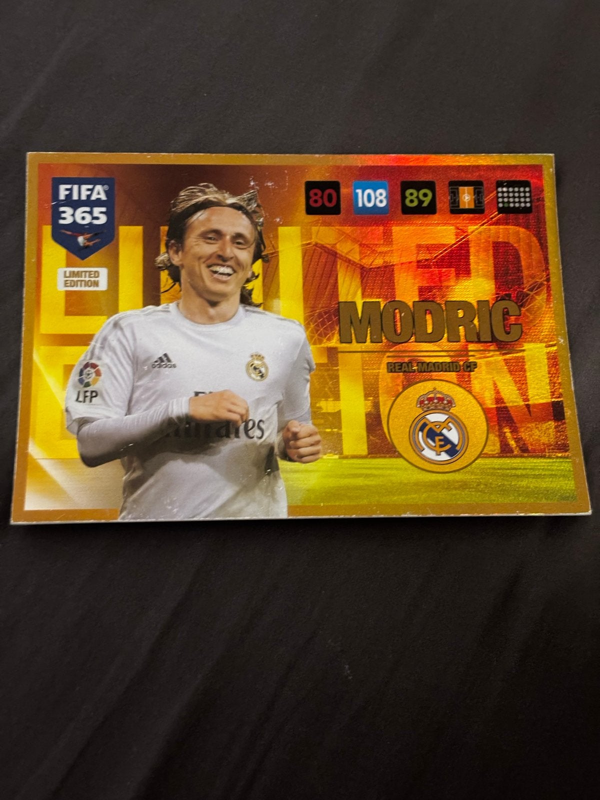 Luka Modric FIFA 365 Limited Edition XL Spelerskaart, Ophalen of Verzenden, Gebruikt, Buitenlandse clubs, Spelerskaart