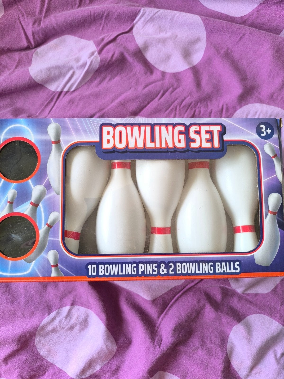 Bowling Set voor Kinderen - 10 Pins & 2 Ballen, Ophalen, Zo goed als nieuw, Jongen of Meisje