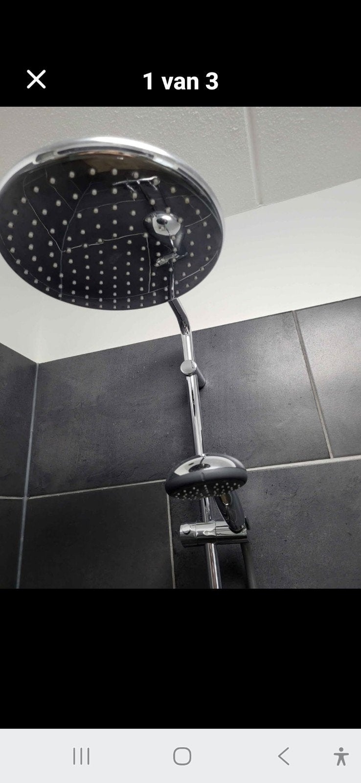 Grohe Stortdouche met handdouche - Zo goed als nieuw, Ophalen, Zo goed als nieuw, Chroom, Douche