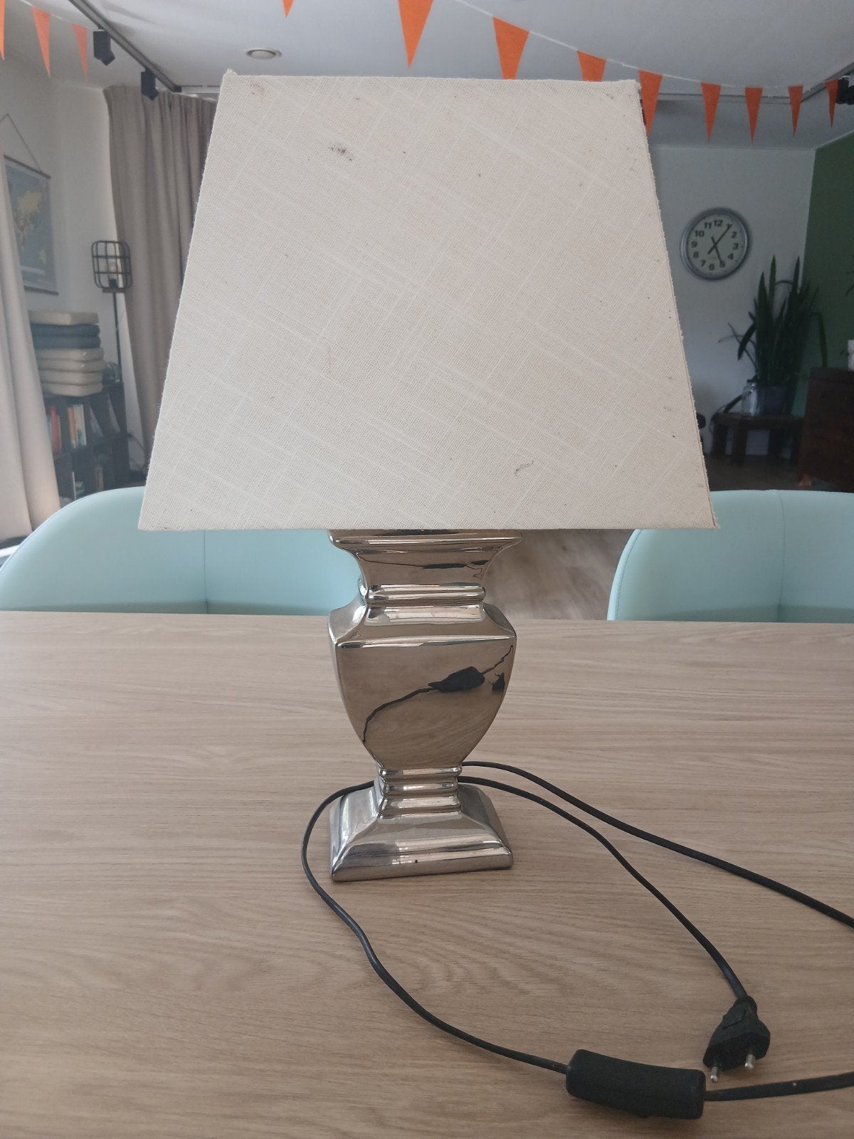 Ouderwetse lamp, Huis en Inrichting, Lampen | Tafellampen, Ophalen, Gebruikt, Ouderwets, 50 tot 75 cm