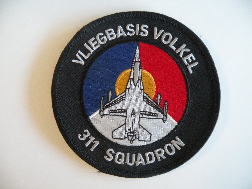 KLu RNLAF 311 SQUADRON F-16 ROUNDEL PATCH, Ophalen of Verzenden, Zo goed als nieuw, Patch, Badge of Embleem