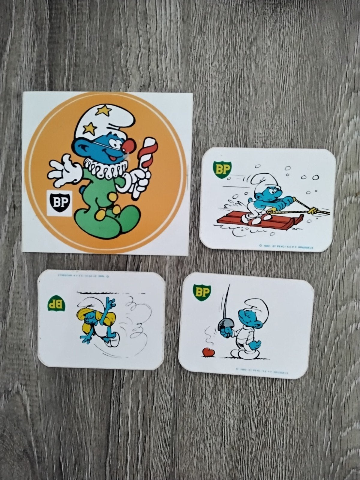 BP smurfen stickers, Ophalen of Verzenden, Zo goed als nieuw