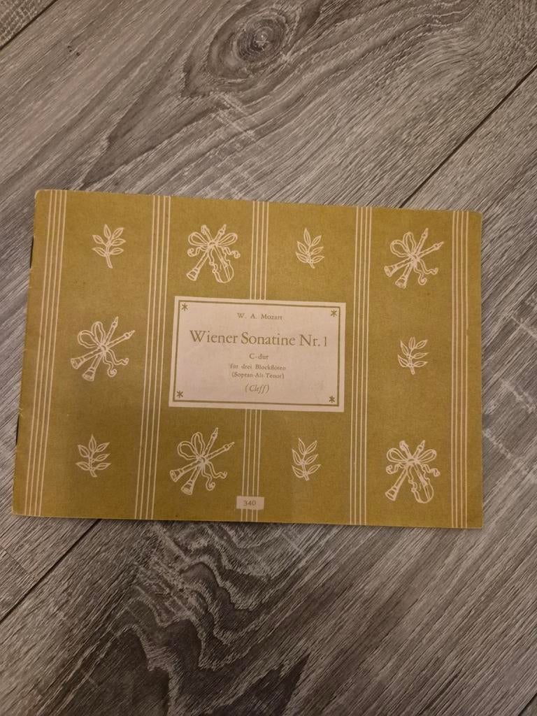W.A. Mozart Wiener Sonatine Nr. 1 voor blokfluit, Muziek en Instrumenten, Bladmuziek, Ophalen of Verzenden